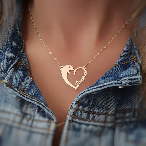 שרשרת לב דולפין