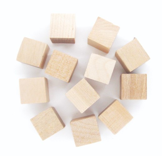 קוביות עץ טבעי (72יח בחב')