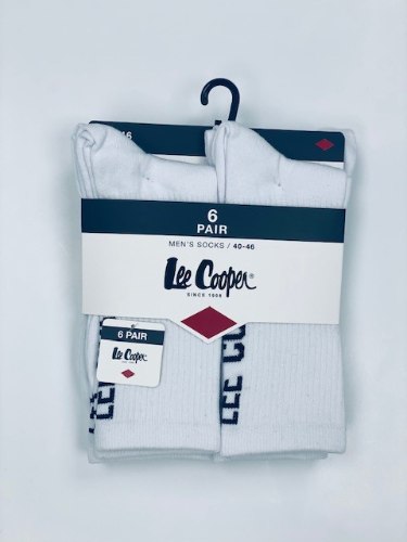 שישית גרבי ספורט ארוכות צבע לבן גברים