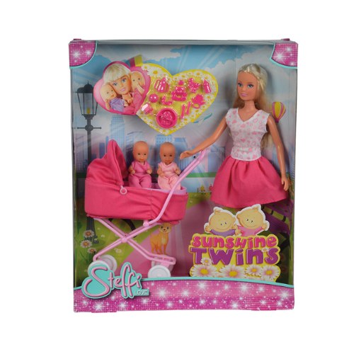 בובת סטפי עם זוג תינוקות Steffi