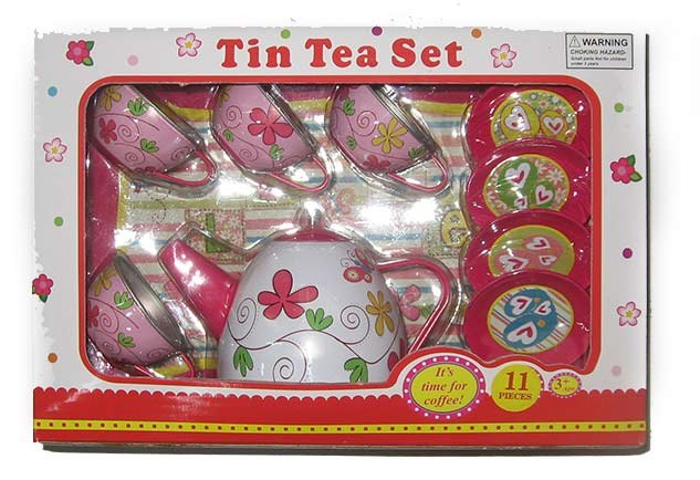 סט כלים לבן קטן לתה