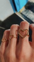 טבעת לב מיני זהב 14 קראט