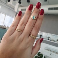 טבעת חותם זרקונים זהב צהוב, זהב 14 קראט