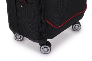 סט 3 מזוודות SWISS ALPINE בד קלות וסופר איכותיות - צבע שחור