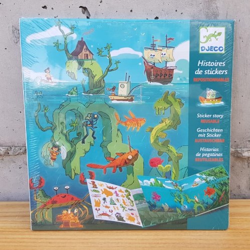 יצירה מדבקות רב פעמי הרפתקה בים