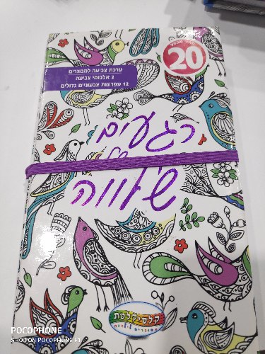 ערכת צביעה + 12 עפרונות צבעוניים שלווה