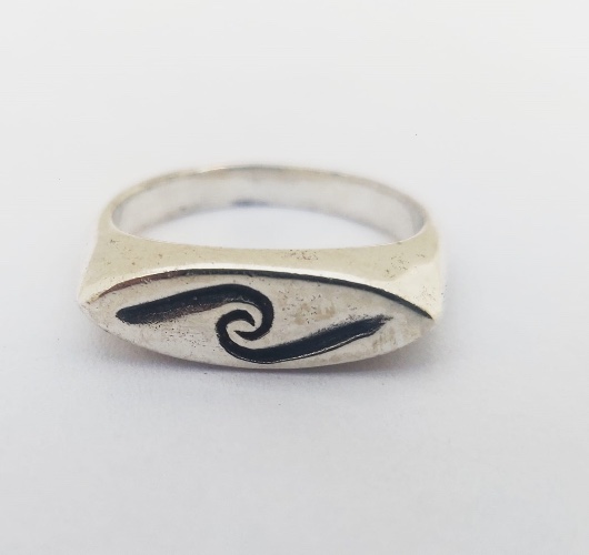 Sterling Silver Ring with Wave Pattern 2