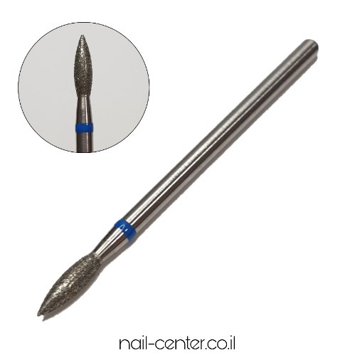 ראש שיוף למניקור - טיפה ארוך גדול כחול