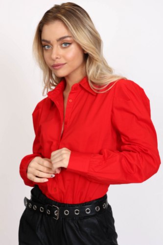 חולצת כותנה איימי  אדום