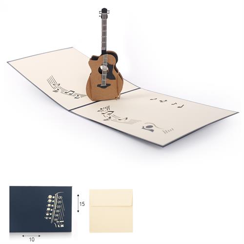 כרטיס ברכה POP UP גיטרה