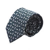 עניבה שושנים ירוק אפור