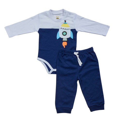 חליפת מעבר חללית לבן ונייבי