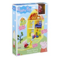 הבית של פפה עם גינת משחקים ושתי דמויות