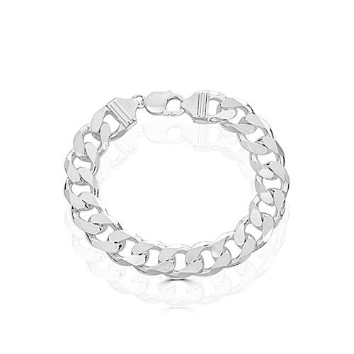 צמיד מכסף 925 דגם CURB מיוחד 12.8 ממ