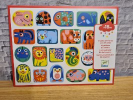 יצירה לקטנטנים מדבקות חיות בצורות