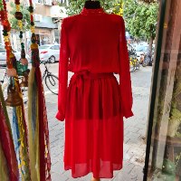 שמלה אדומה יעני צנועה מידה S/M