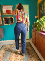 מאם ג'ינס כחול כהה מידה S/M