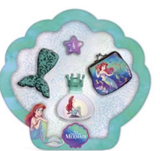 סט טיפוח של אריאל בת הים הקטנה הכולל בושם ליפ גלוס וארנק