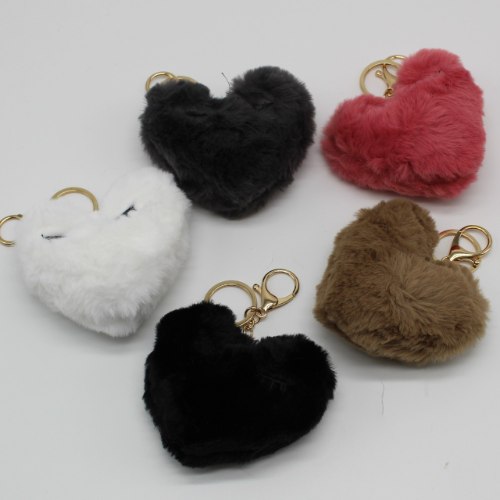 מחזיק מפתחות פונפון לב