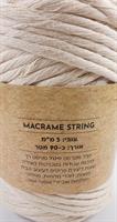 חוט מקרמה סינגל סטרינג 5 מ"מ 90 מ' - טבעי