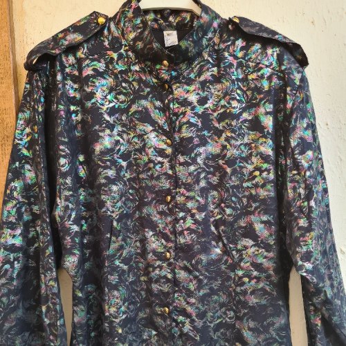 חולצה מטאלית למלכות אייטיז L/XL