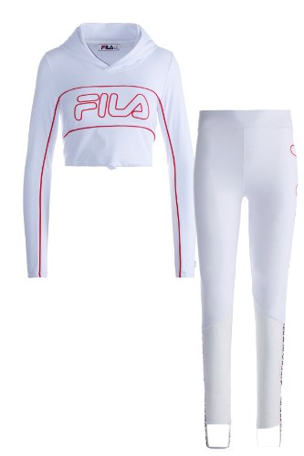 חליפת אקטיב FILA קפוצון לבן