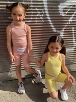 סט טייץ וטופ ריפ MISS KIDS ורוד 2-16