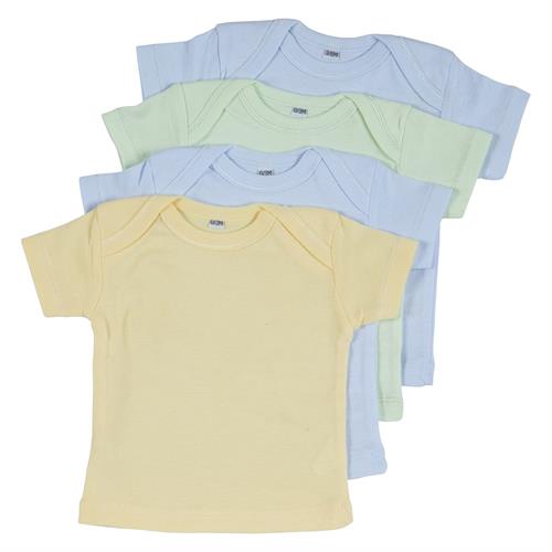 רביעיית חולצות אמריקאיות 2 תכלת-צהוב-ירוק