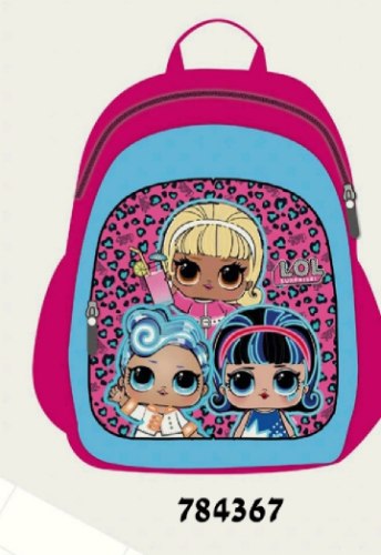 תיק גן נועם LOL תכלת ורוד