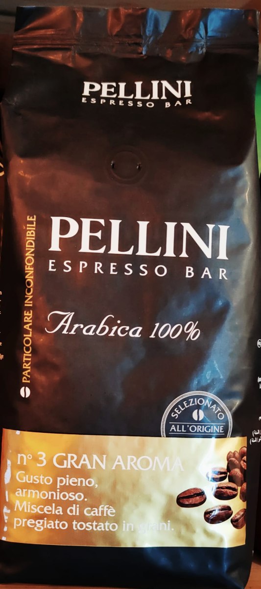 1 ק"ג פולי קפה פליני  Pellini Espresso Bar Arabica 100% No. 3 Gran Aroma