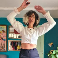 חולצת קרופ כותנה לבנה מידה S/M