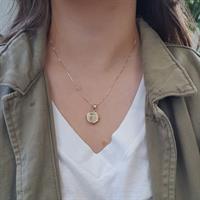 שרשרת תליון עגול נפתח מזהב | תליון נפתח להוספת תמונה