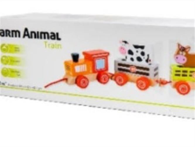 רכבת חיות מעץ