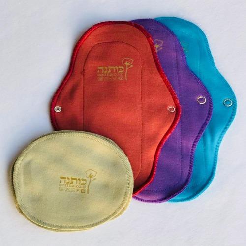 3 תחבושות עם פול ואריזה לניקוי פנים רב פעמית מכותנה אורגנית