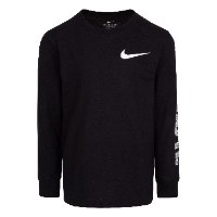 טישירט בייסיק שחור NIKE בשילוב לוגו אפור 1-7