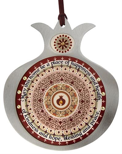 רימון מסגרת נירוסטה בשילוב הדפסים צבעוניים ואבני סברובסקי - DR25