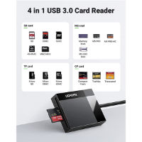 קורא כרטיסים UGREEN SD Card Reader 4 in 1 USB 3.0 SD TF CF MS