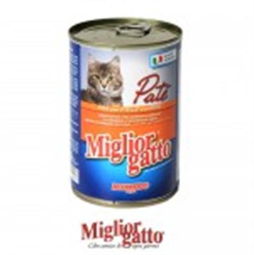 שימורים לחתול מיגליאור פטה עגל וגזר 410 גרם בקופסה