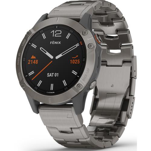 שעון דופק Garmin Fenix 6 Sapphire Titanium with Vented Titanium Bracelet