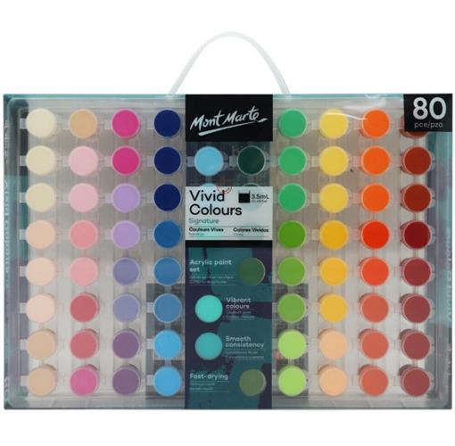 סט צבעי אקריל 80  גוונים 3.6 מ"ל