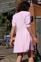 שמלת אייטיז ורודה מיני מידה XL/L