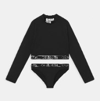 בגד ים ביקיני שחור עם שרוול ארוך CALVIN KLIEN - מידות 8-16