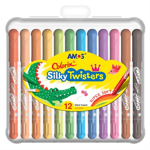 צבעי קולוריקס טוויסטר סט 12 גוונים AMOS