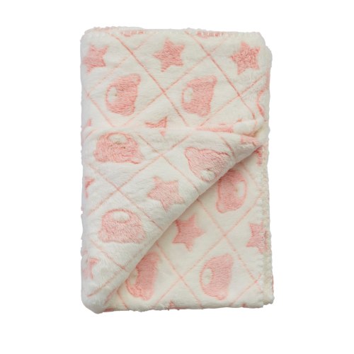 שמיכת פרווה כוכבים+דובי ורוד בייבי