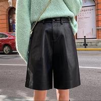 מכנס עור ריי שחור