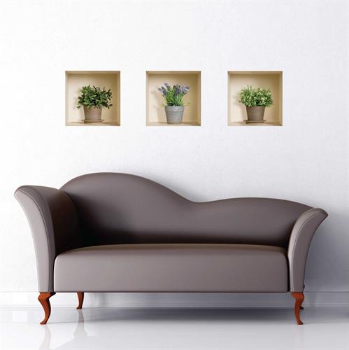 שלישיית מדבקות קיר נישה דגם 298