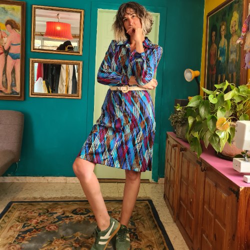 שמלה בהדפס מעולה מידה L/XL