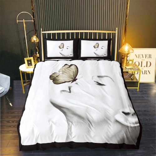 סט מצעים למיטת קווין 180/200 דגם נשים - 814