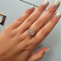 טבעת זהב 14 קרט רויאל פרינסס משובצת יהלומים 1.01 קראט