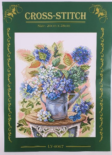 ריקמת גובלן - פרחים במשפך 20X28 ס"מ